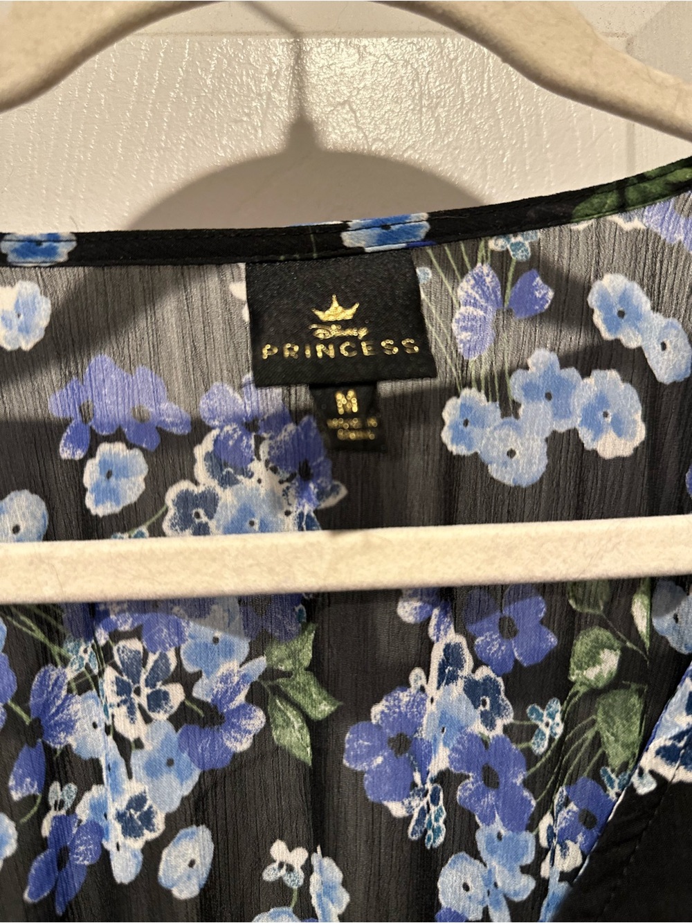 Blue Floral Maxi Dress with Waist Tie - Disney - Picture 2 of 5